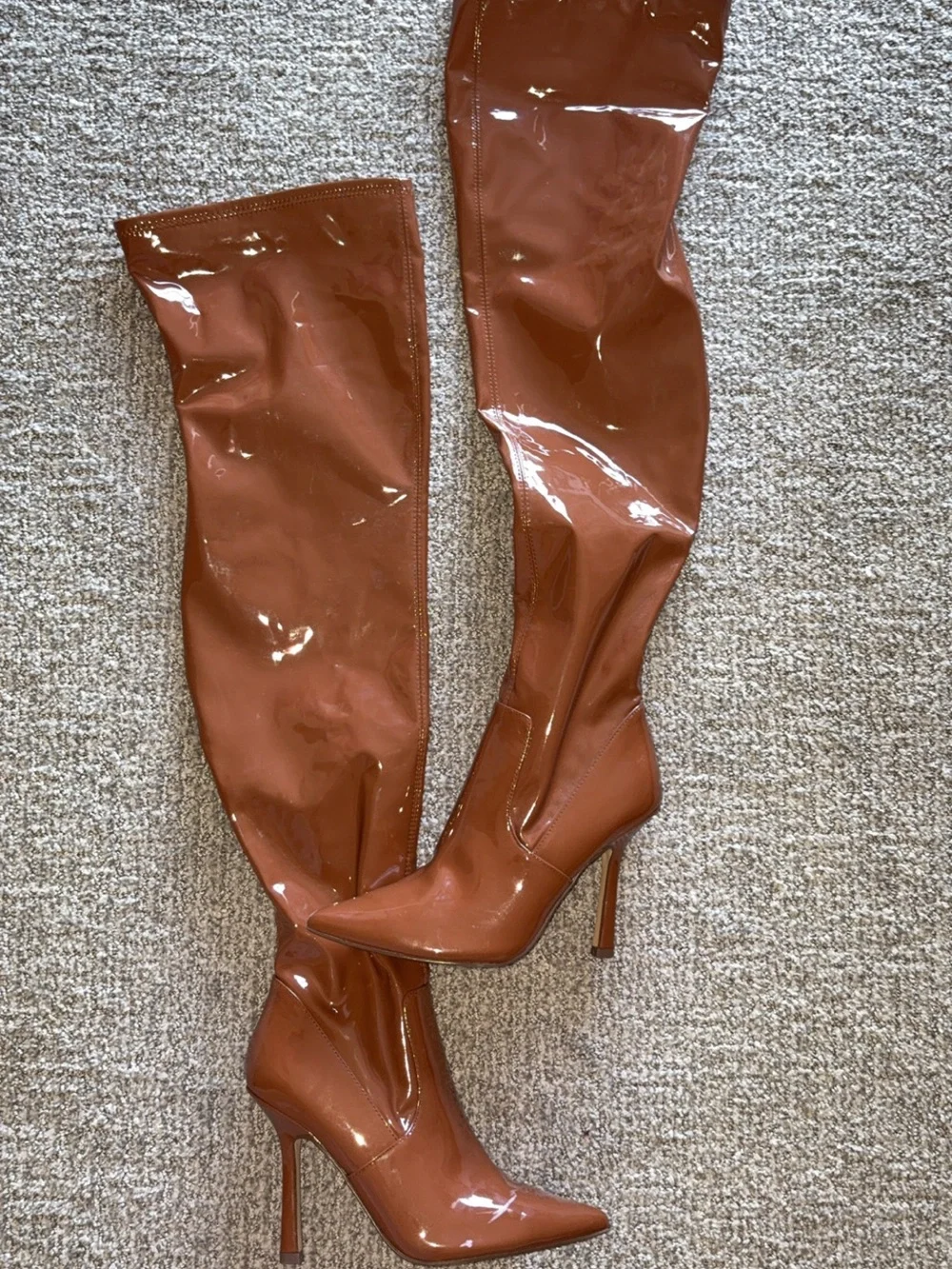 Steve Madden Over-the-Knee Stiletto Boots in Brown